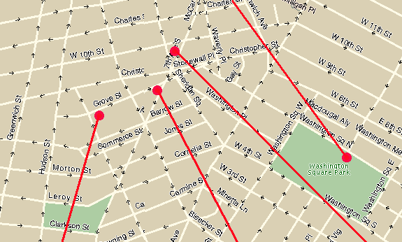 グリニッジビレッジの地図